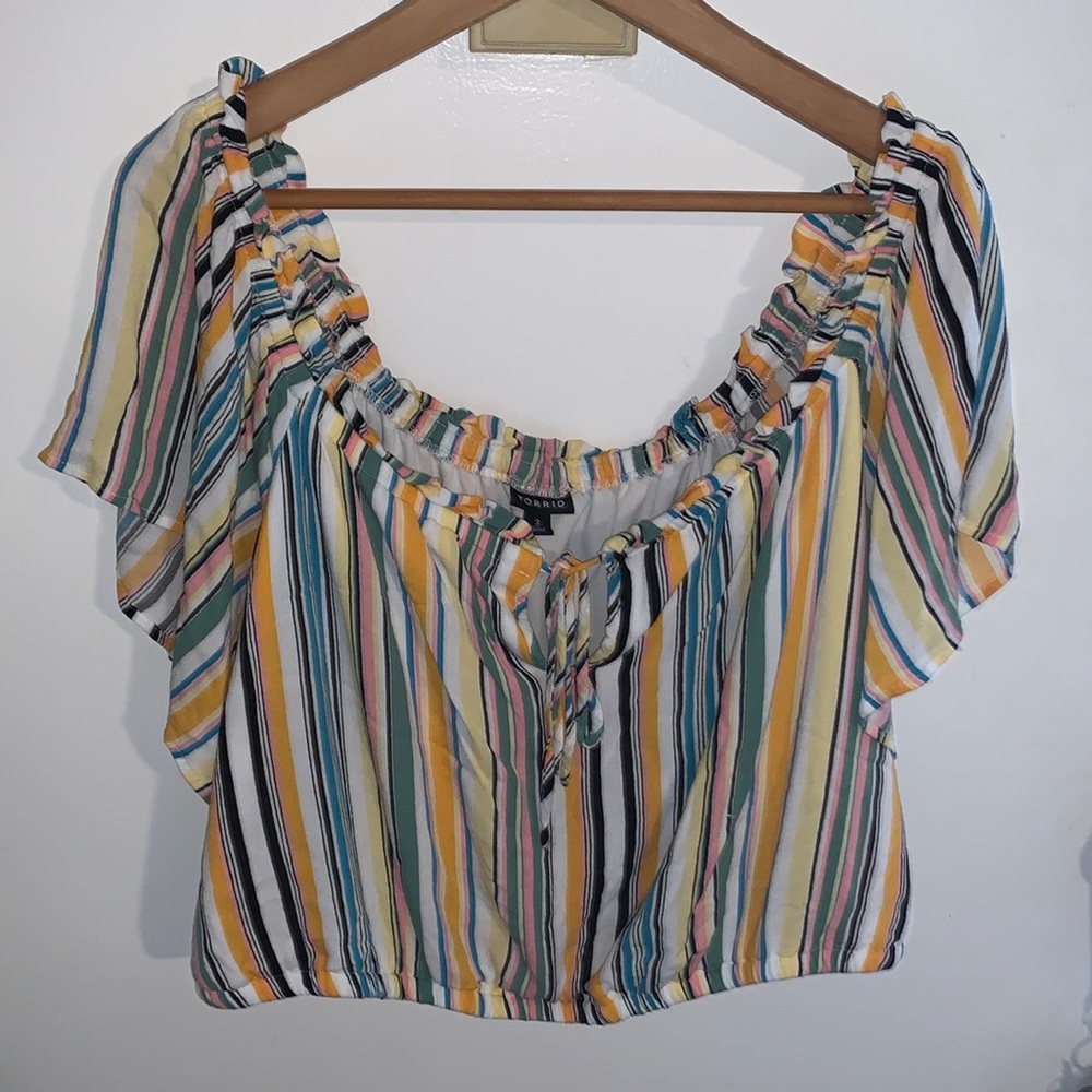 Torrid Colorful Stripe Crop top